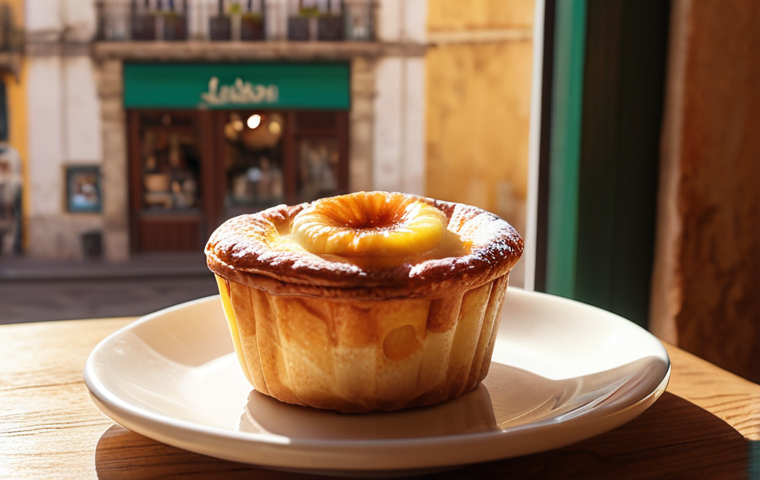 **Prompt:** Cozy Lisbon cafe, pastel de nata, espresso, sunlight streaming through window, warm atmosphere, bokeh.