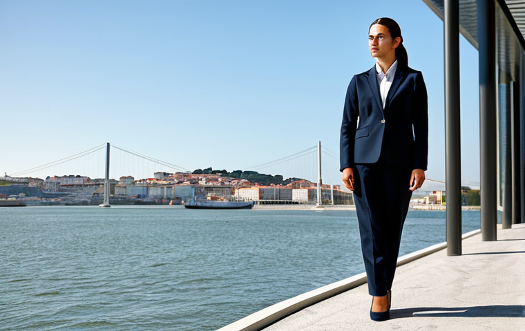 SEO와 콘텐츠 최적화의 교차점 - Professional Success in Lisbon**
"A confident businesswoman in a tailored, modest blazer and trouse...