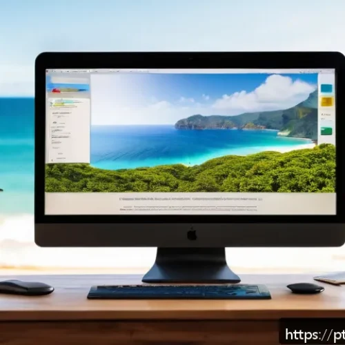 Home 30 SEO를 위한 이미지 최적화 방법 - A modern web designer's workspace showing a high-resolution computer screen displaying a side-by-sid...