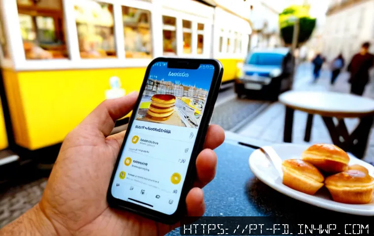 Home 17 SEO의 로컬화 전략 - Photorealistic local SEO strategy scene in a sunlit Lisbon neighborhood, Portuguese small business o...
